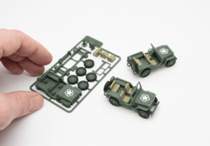 Jeep Kit Kart minyatür askeri araç modeli – 3D baskı tak çıkar jeep